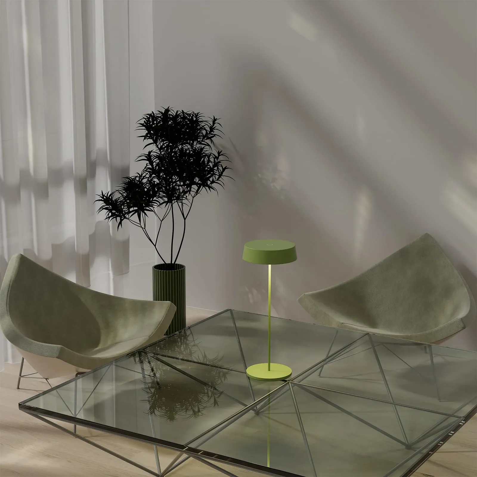 Настільна лампа Palmina 901 LED Регульована яскравість 4400 mAh Бездротова IP54 Зелена, фото №7