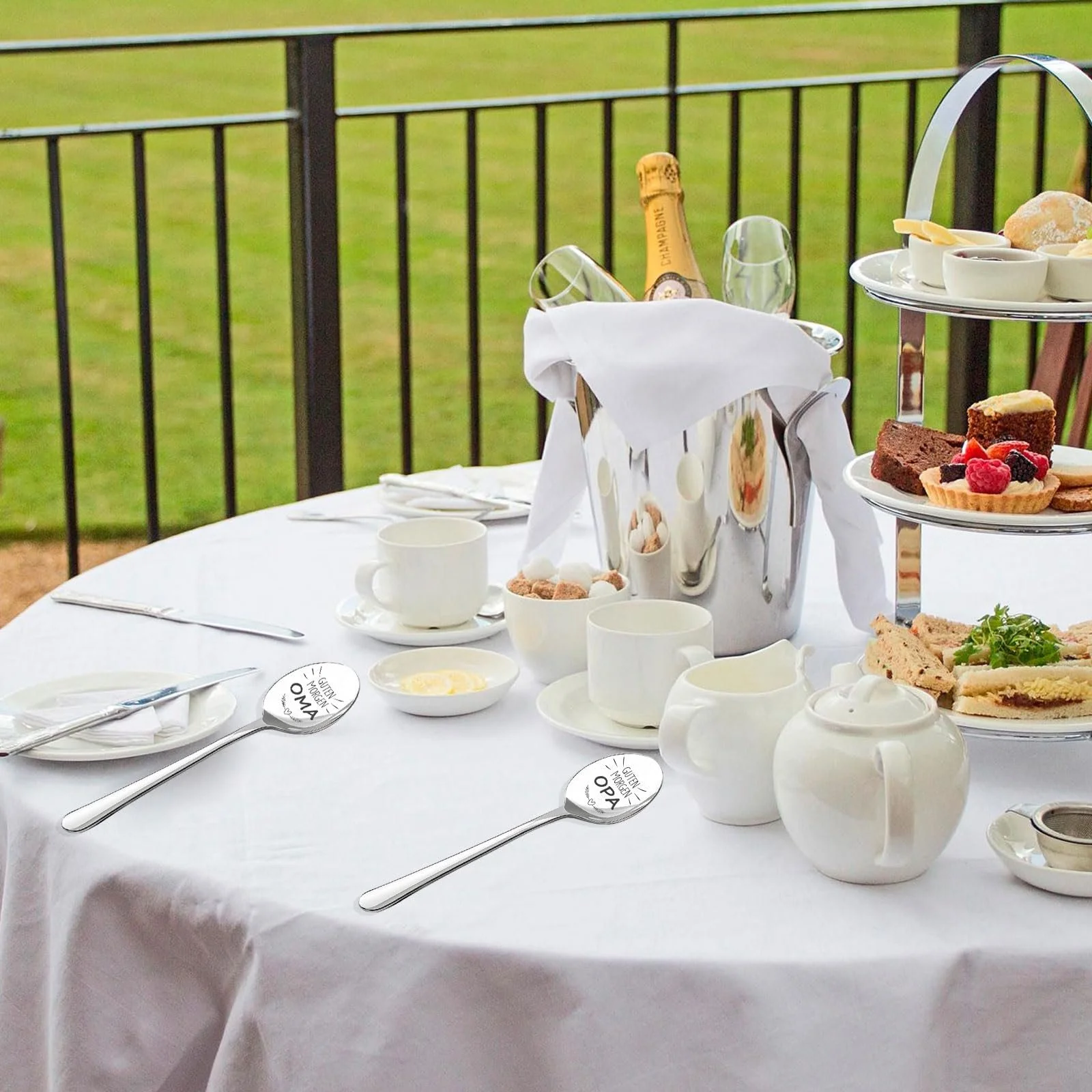 Ложка для кави з гравіюванням Найкращим бабусі і дідусю з нержавіючої сталі, фото №7