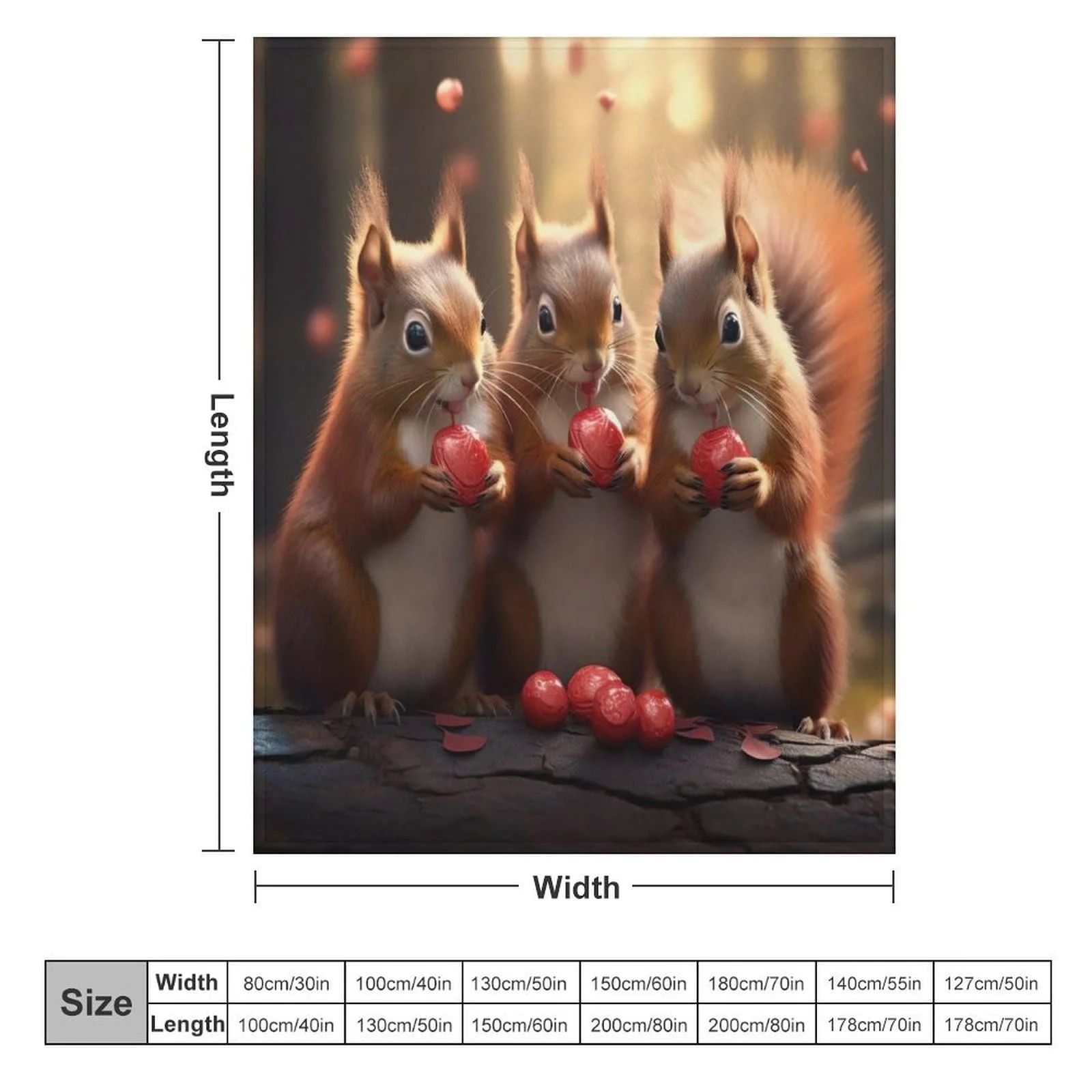 Одеяло PAZZK Cuddly Blanket Фланель Фланель 3D Печать Флисовое одеяло Мягкое одеяло Покрывало для кровати Покрывало для дивана Белка для дивана и кровати (130 x 150 см), фото №5