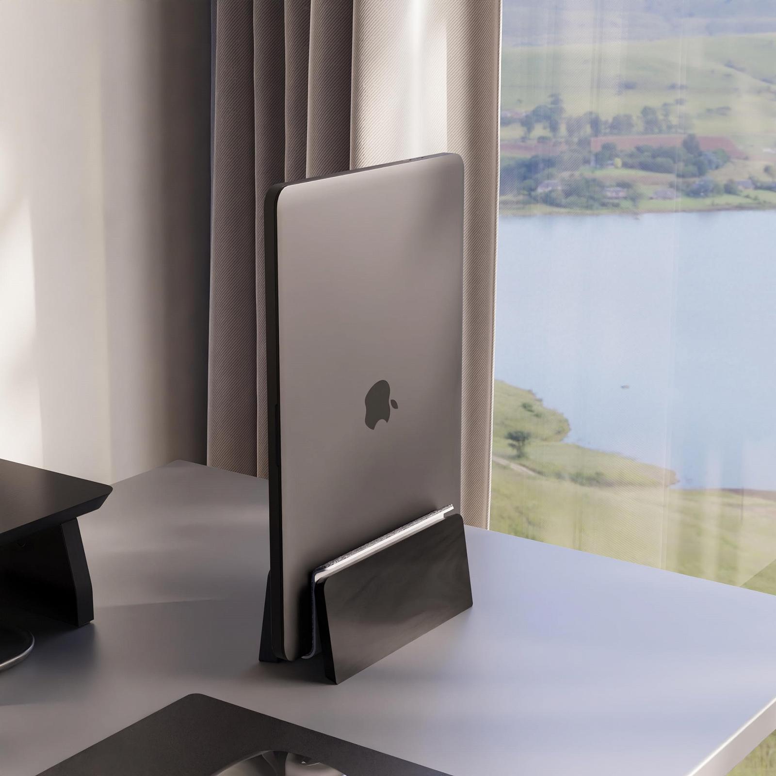 Подставка Вертикальная Raico Macbook Док-станция Walnut Черное дерево, одинарный слот, фото №3