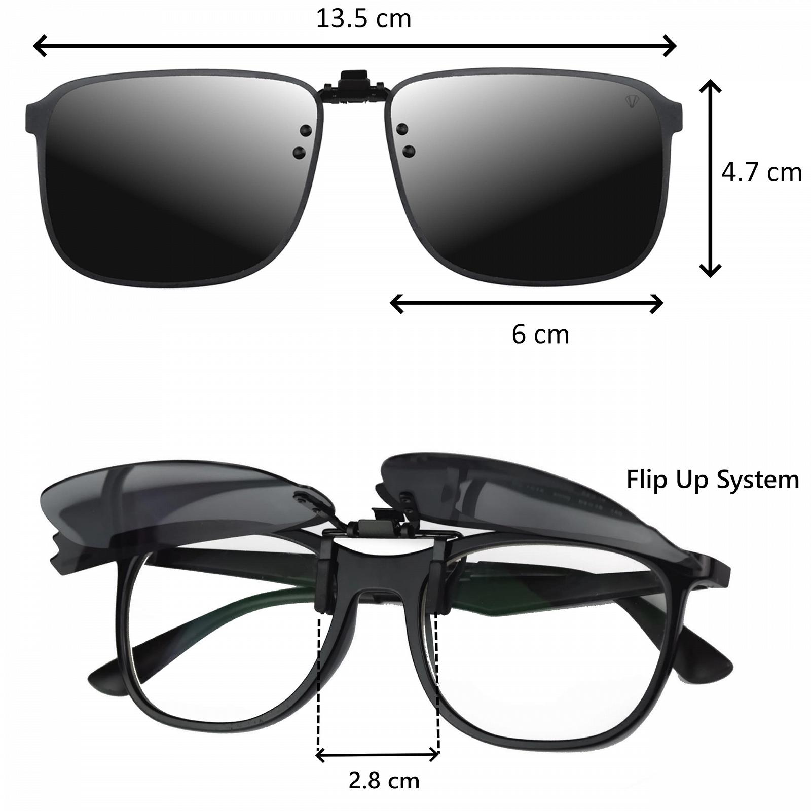 Поляризовані окуляри-накладки CREYESTAL, кліпса для окулярів, підйомні та надлегкі, чоловічі, жіночі, 100% UV400, фото №3