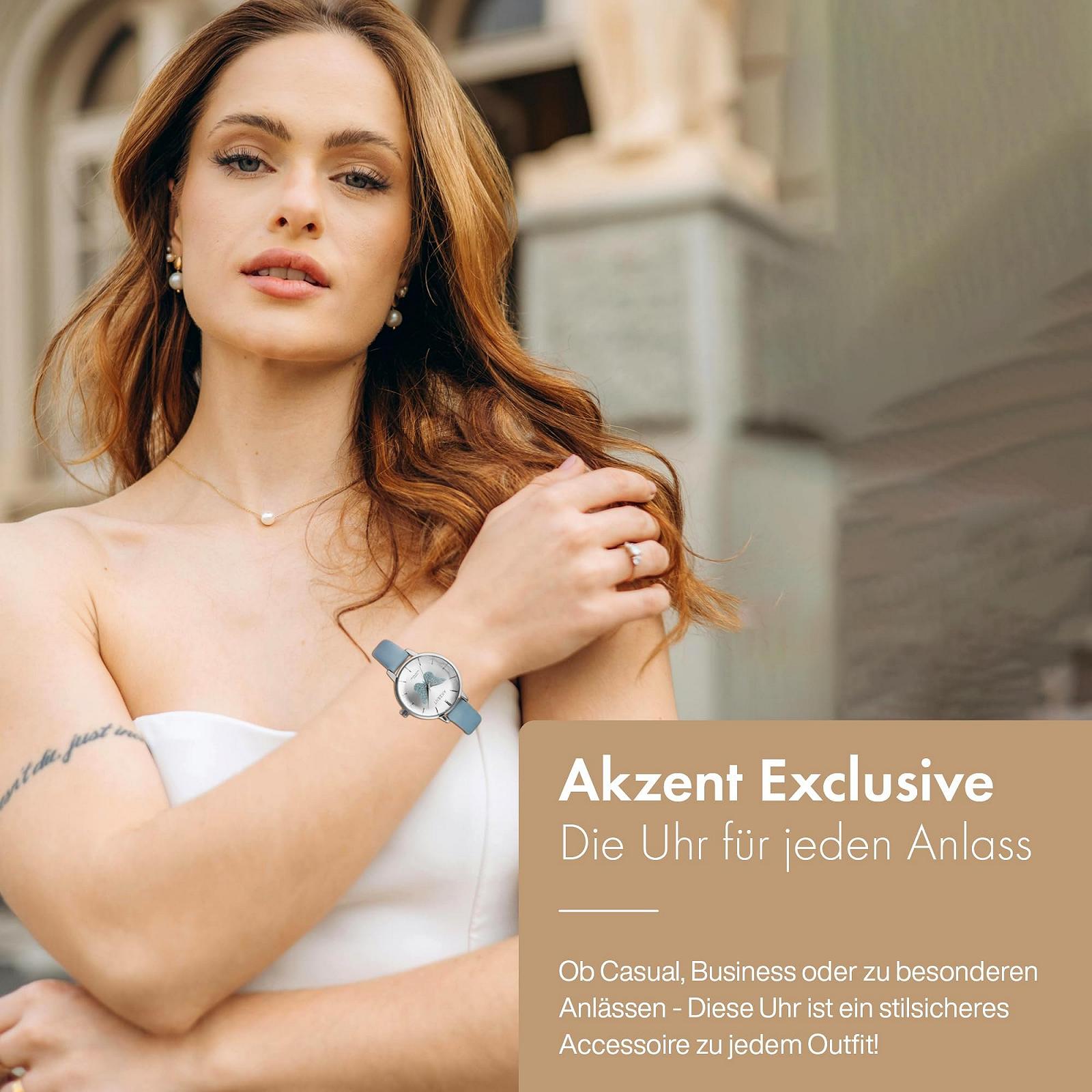 Часы Akzent Exclusive 1900250 Женские Искусственная Кожа Блестки Аналоговый Кварцевый, фото №5