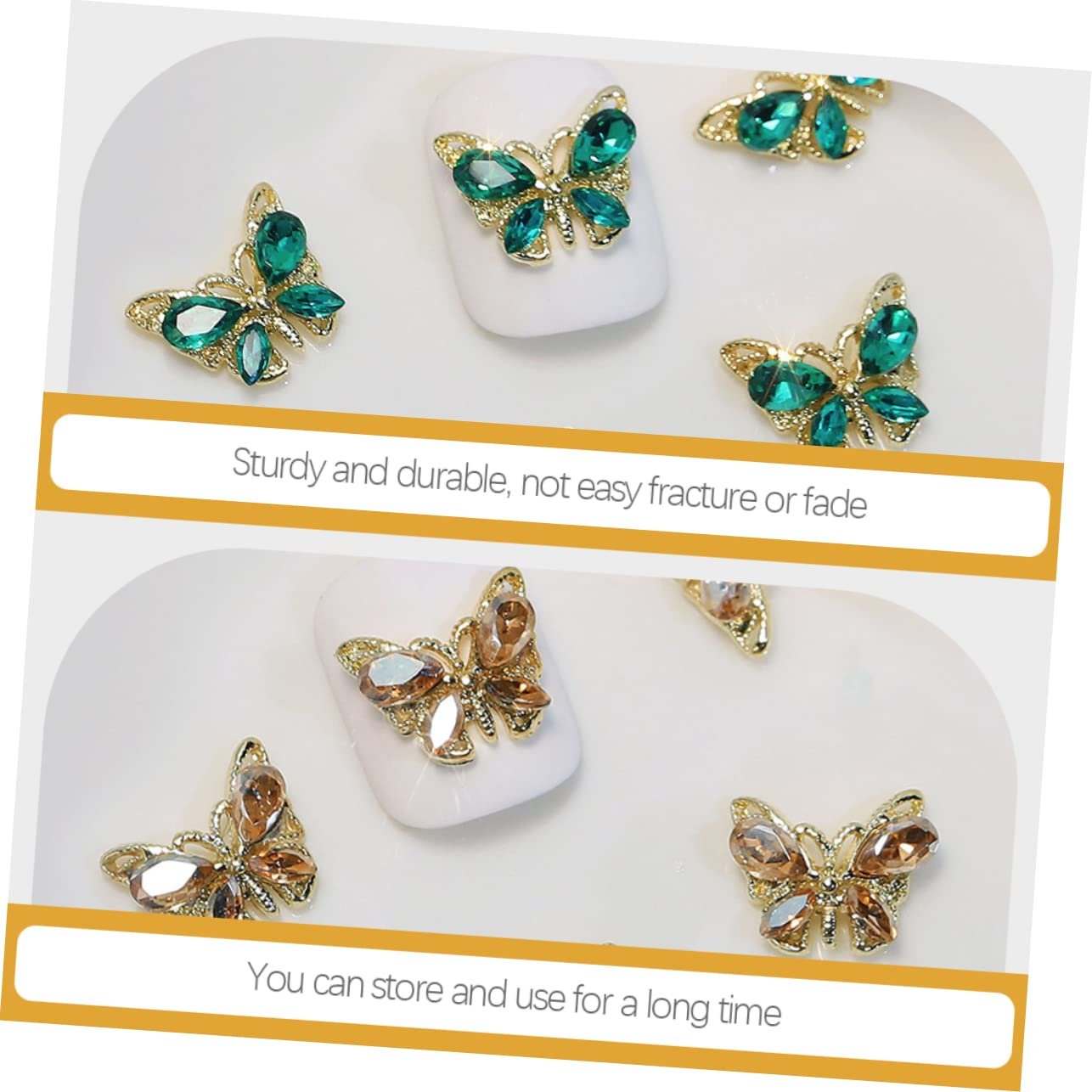 Украшения для ногтей Бабочки 3D Подвески для ногтей из смолы, фото №3