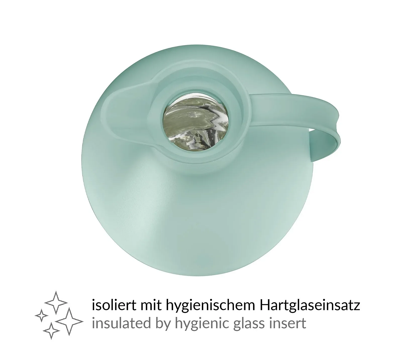 Термос-кавник Alfi Ball 0.94 л, м'ятно-зелений, термос з вакуумною вставкою з загартованого скла alfiDur, 12 годин гарячий, фото №2