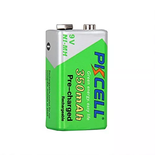 Аккумулятор PKCELL 9V 350mAh крона NiMH Rechargeable Battery 1 штука в блистере за блистер Q10, фото №1