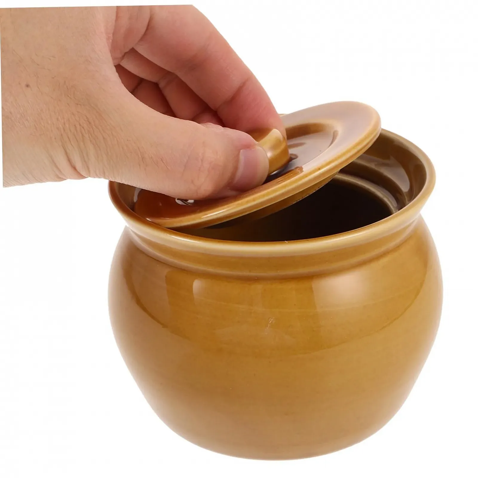 Керамическая кастрюля TOPBATHY с крышкой для тушения и запекания, фото №3 Керамическая кастрюля TOPBATHY с крышкой для тушения и запекания, фото №3