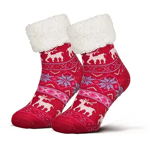 1 пара Теплих шкарпеток з ABS підошвою - Фото 1