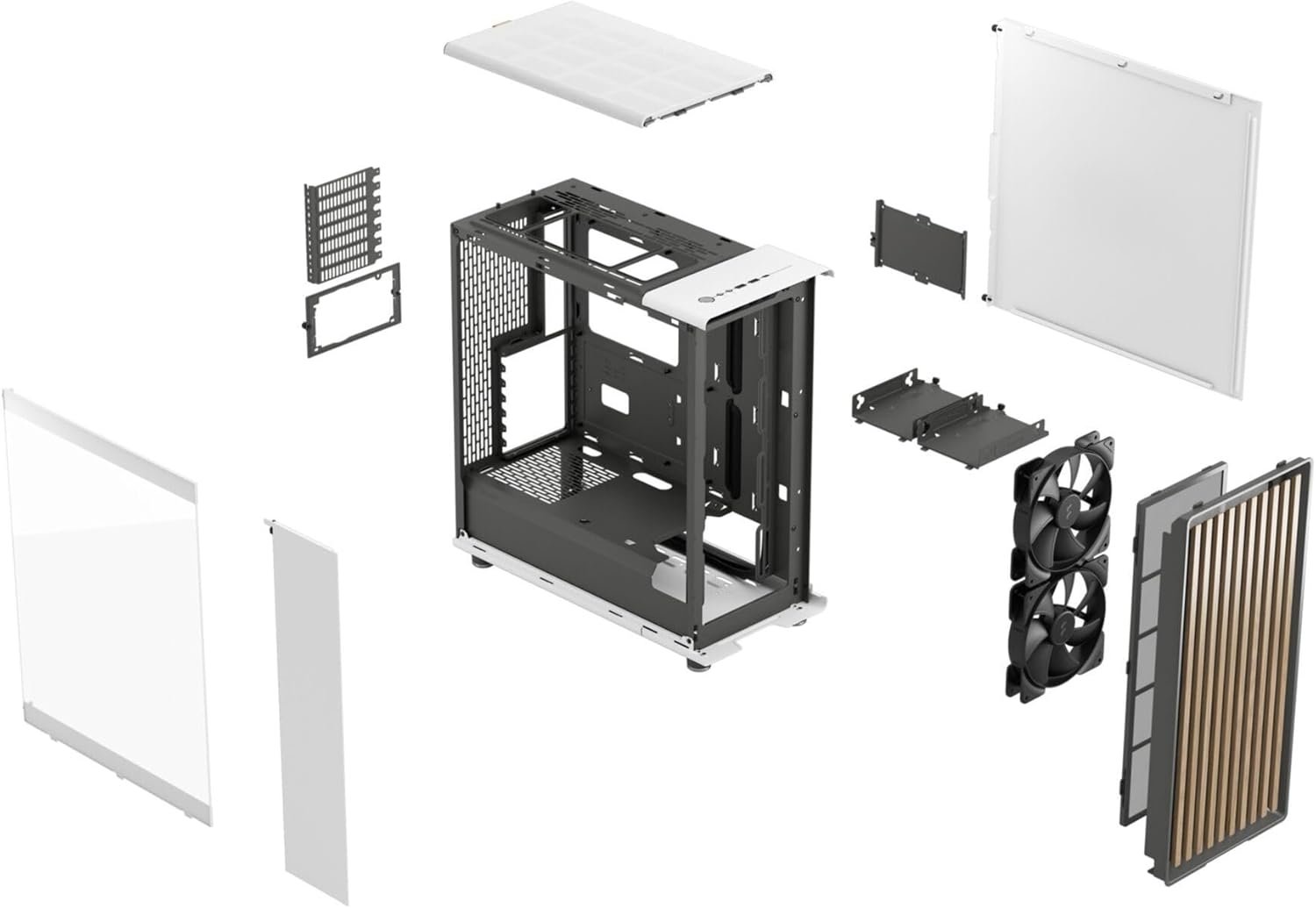 Корпус для ПК Fractal Design North Chalk / Без БЖ / Білий, фото №7