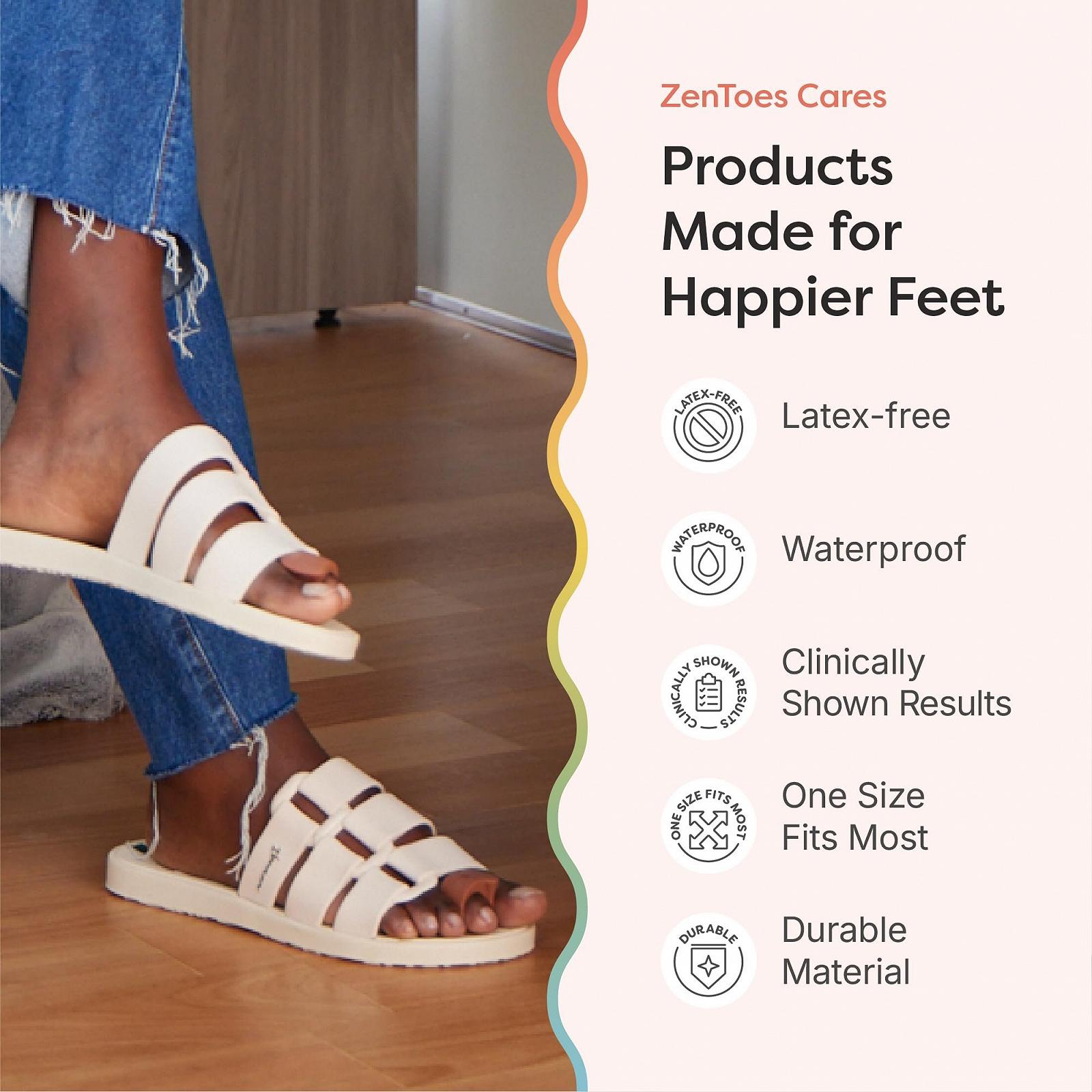 Роздільник для пальців ніг ZenToes 4 шт. Гелеві, вальгусної деформації великого пальця стопи, фото №6