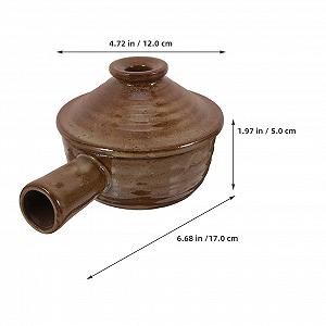 Набір керамічних горщиків Sosoport у японському стилі з кришкою Термостійкий 2 шт. synthetic.ua - Фото 1