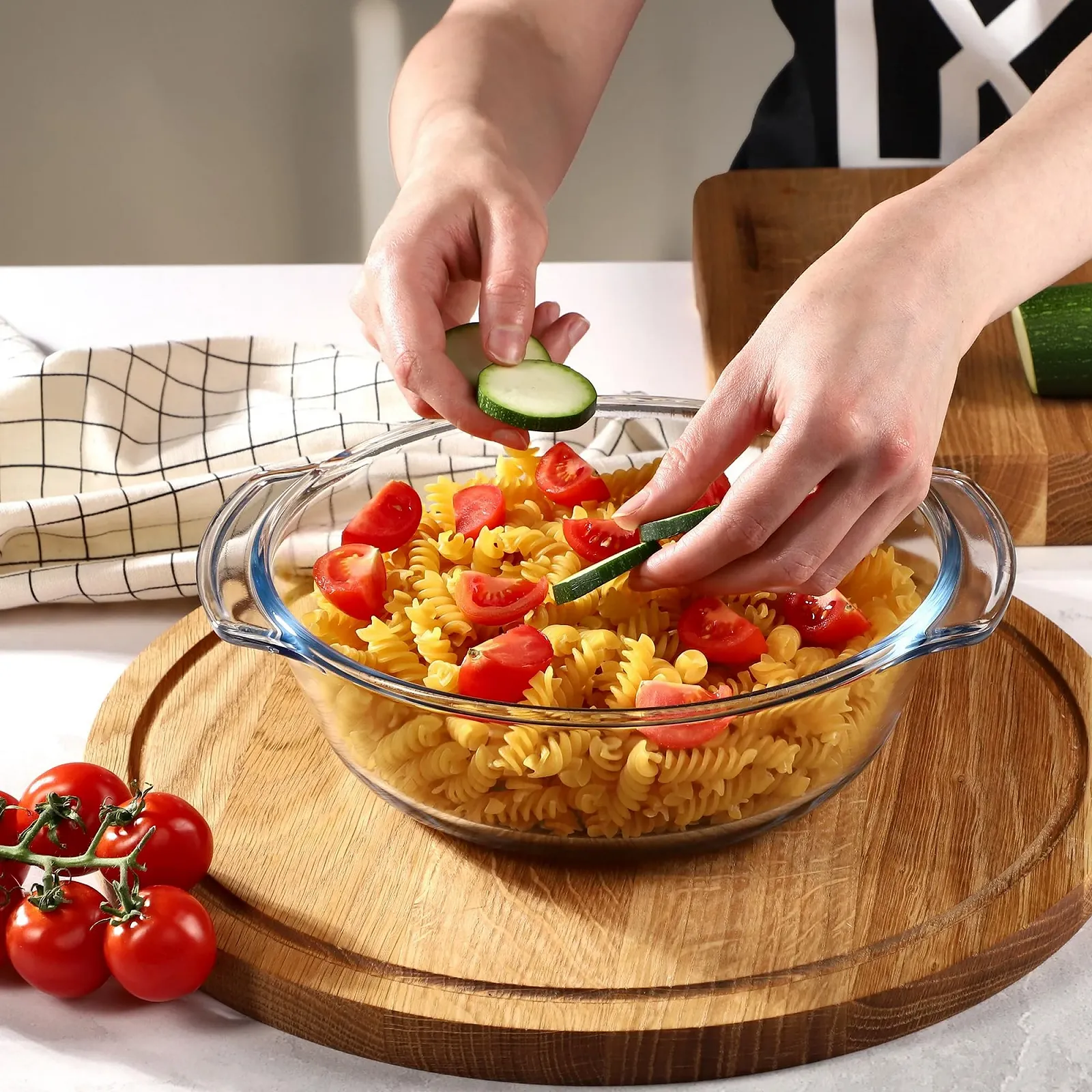 Скляна жаровня KADAX Acri з кришкою, прямокутна 5.8 л, фото №3