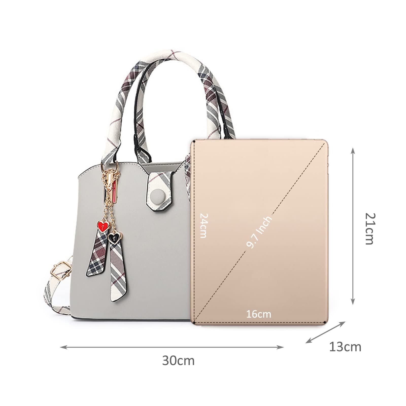 Сумка жіноча NICOLE & DORIS елегантна з кольоровими смужками, середній розмір, фото №6