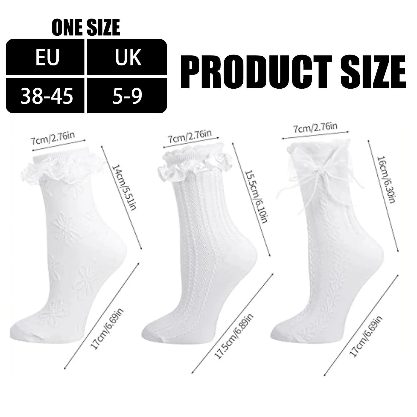 Шкарпетки з рюшами Жіночі - 6 пар, фото №2 Шкарпетки з рюшами Жіночі - 6 пар, фото №2