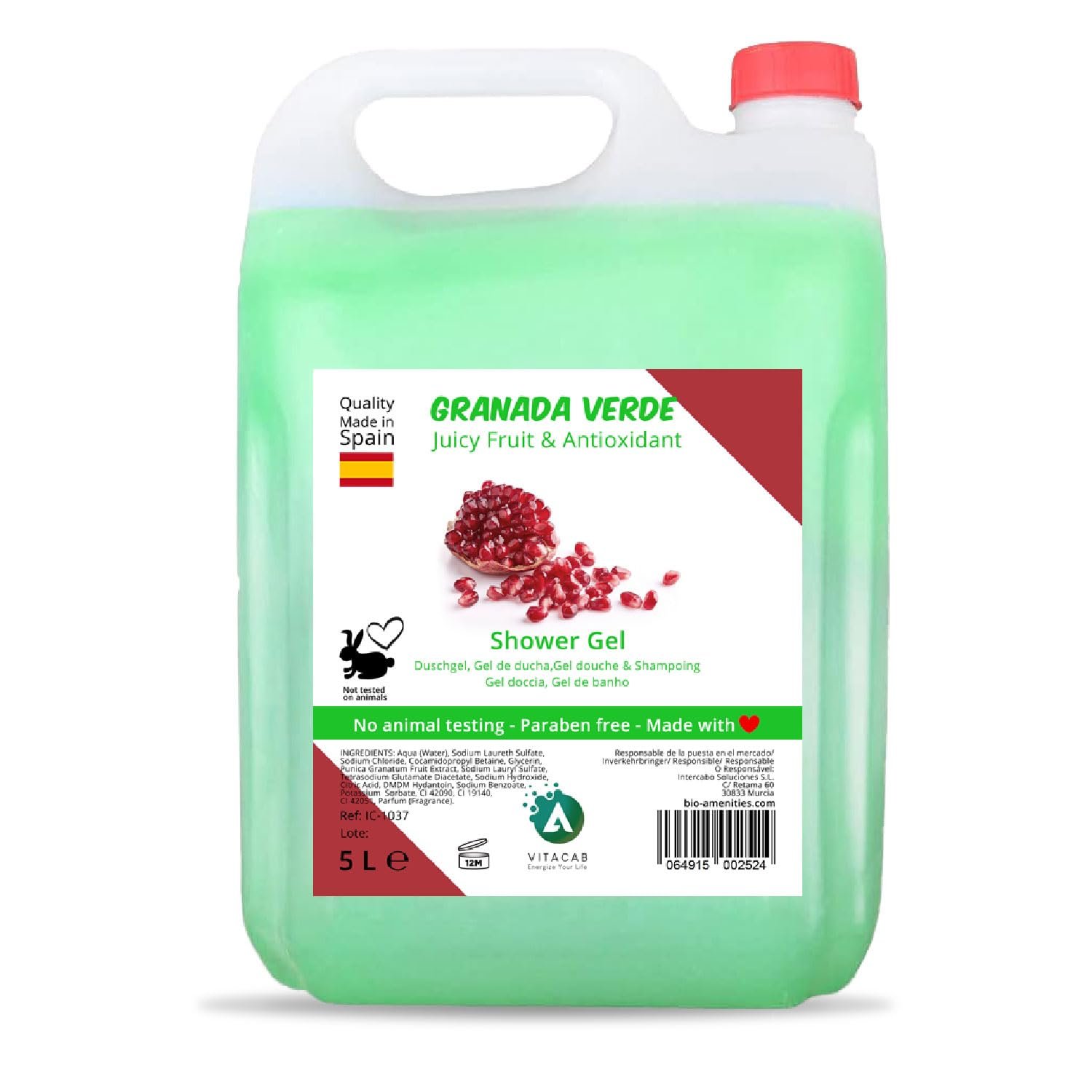 Гель для душу Pomegranate 5 л Каністра pH-нейтральний, фото №1