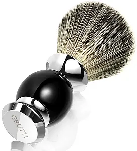 Набор для бритья Deluxe Chrome Подставка, чаша и помазок Black/Chrome - Фото 1