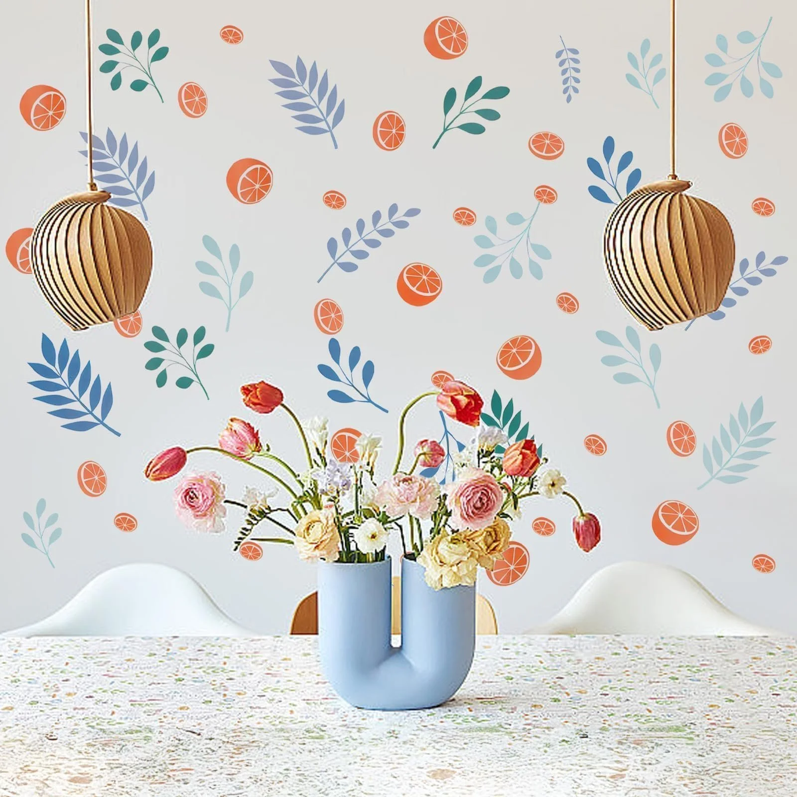 Наклейки на стену Boho Daisy Flowers 14 листов DIY, фото №4