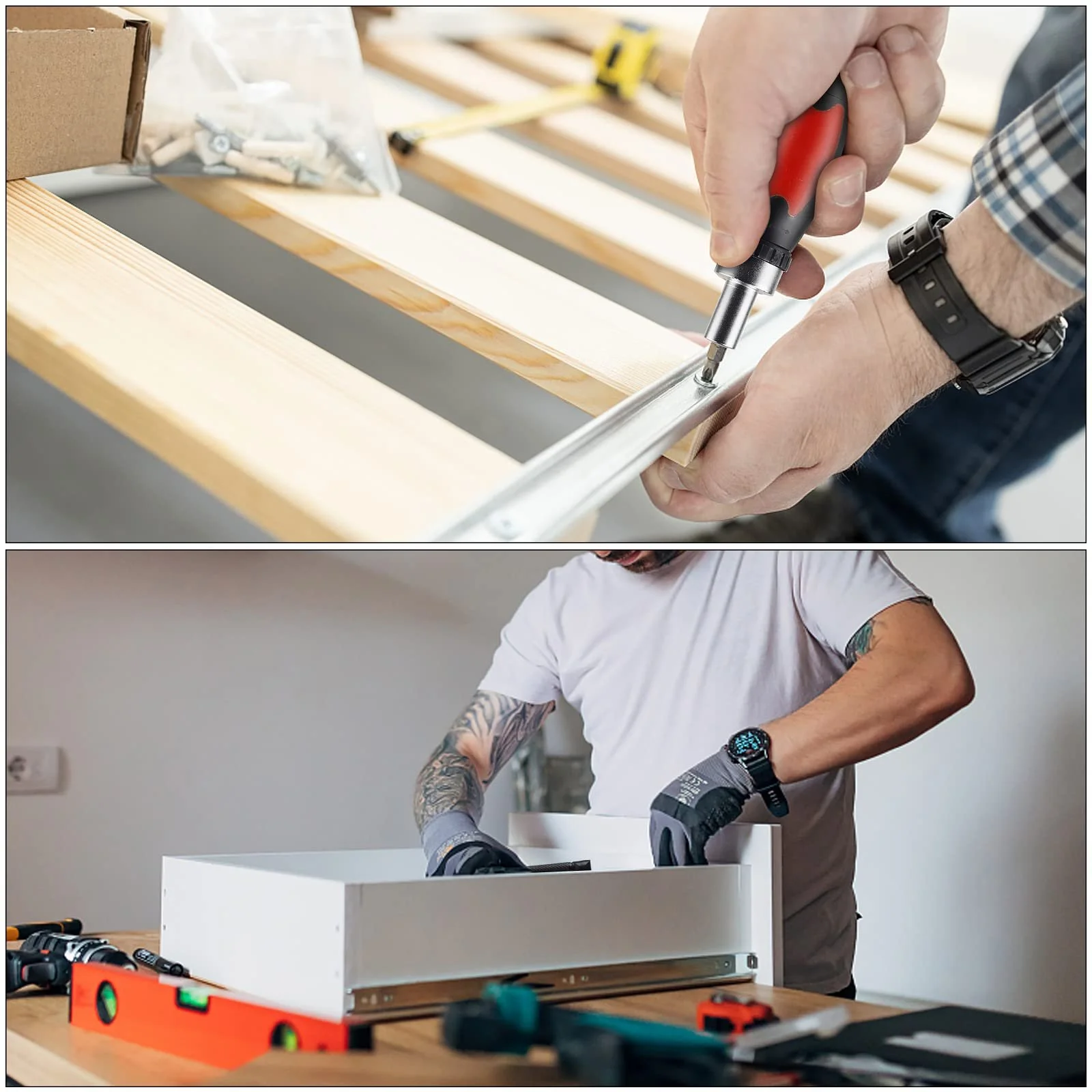 Набір викруток CPROSP Torx 150 мм з коробкою для зберігання, довгі Torx біти з 2 викрутками Torx, T6, T7, T8, T9, T10, T15, T20, T25, T27, T30, T40, сталь S2, зіркові головки, фото №5