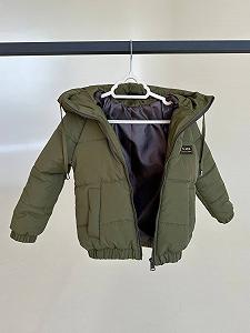 Детская демисезонная куртка с капюшоном от 74 до 158 размера, весна/осень хаки synthetic.ua - Фото 1