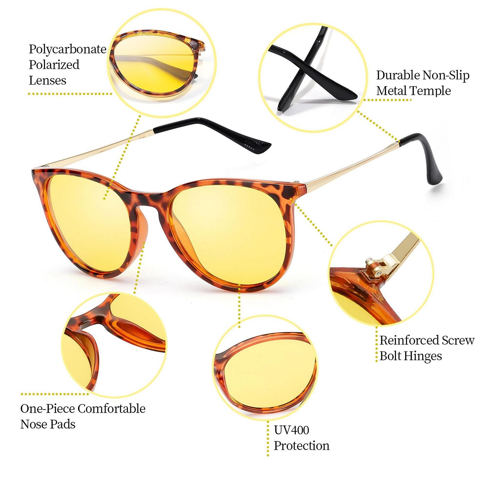 Поляризовані окуляри для нічного водіння TJUTR для жінок і чоловіків, UV400, фото №5