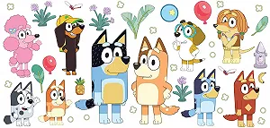 Наклейка на стіну RM BBC Bluey Family & Friends Самоклейна - Фото 1
