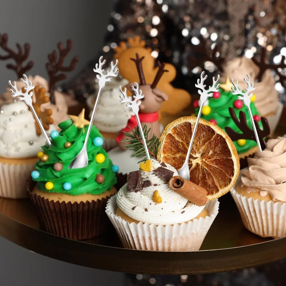 Набір 6 шт. Мішалки-ложки Elk, Ложка Elk, Креативна різдвяна, фото №2