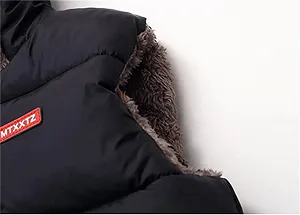 Жилет для малышей с капюшоном Generisch, теплый зимний, без рукавов, с медвежьими ушками, на молнии synthetic.ua - Фото 1