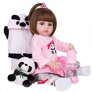 Купить Кукла YIHANGG Reborn 19 Inch Девочка Панда Полный Силиконовый Винил 48 см - Фото 1 Кукла YIHANGG Reborn 19 Inch Девочка Панда Полный Силиконовый Винил 48 см - Фото 1