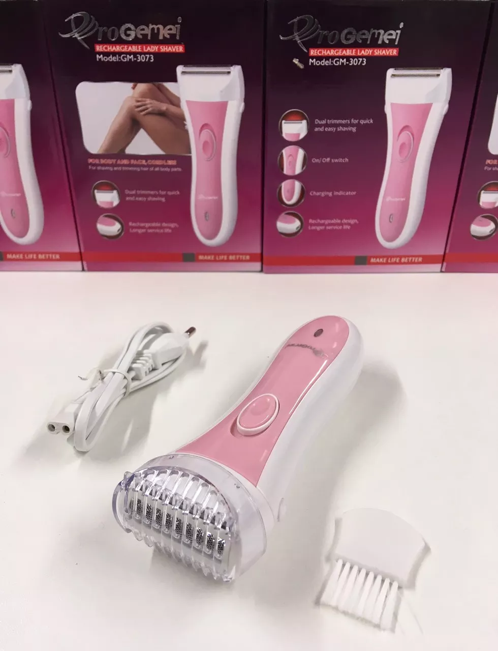 Эпилятор депилятор женский электрический аккумуляторный Gemei GM 3073, фото №1