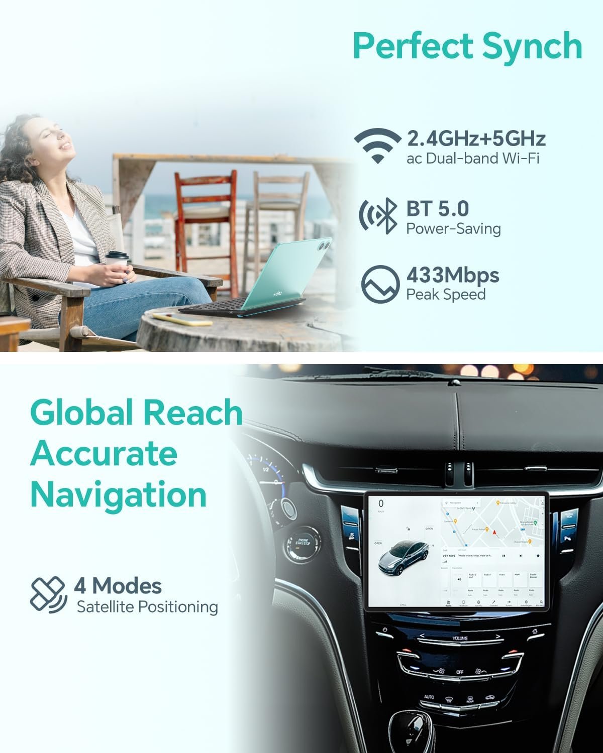 Планшет ODEA A12 12" (4+8)/128Гб 5G 8-ядер Android 15 8000 мАч Черный-голубой, фото №6