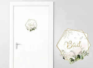 Наклейка на двері Grandora Bathroom Orchids DL736 Самоклеюча 20 x 21 см synthetic.ua - Фото 1