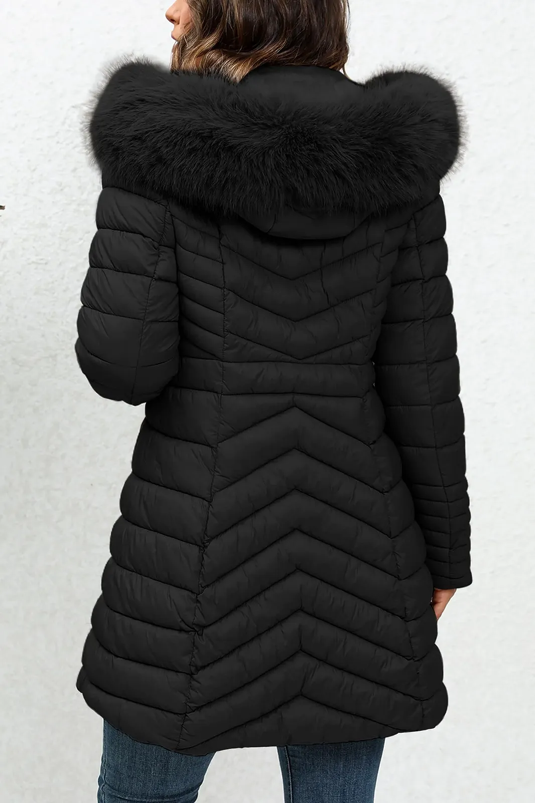 Пуховик Giolshon Жіночий Зимовий Теплий стьобаний Легкий Довгий Капюшон М'яке, фото №4