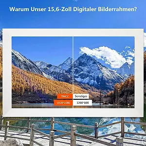 Цифровая фоторамка 15.6" 1920 x 1080 IPS WiFi 32 GB White synthetic.ua - Фото 1