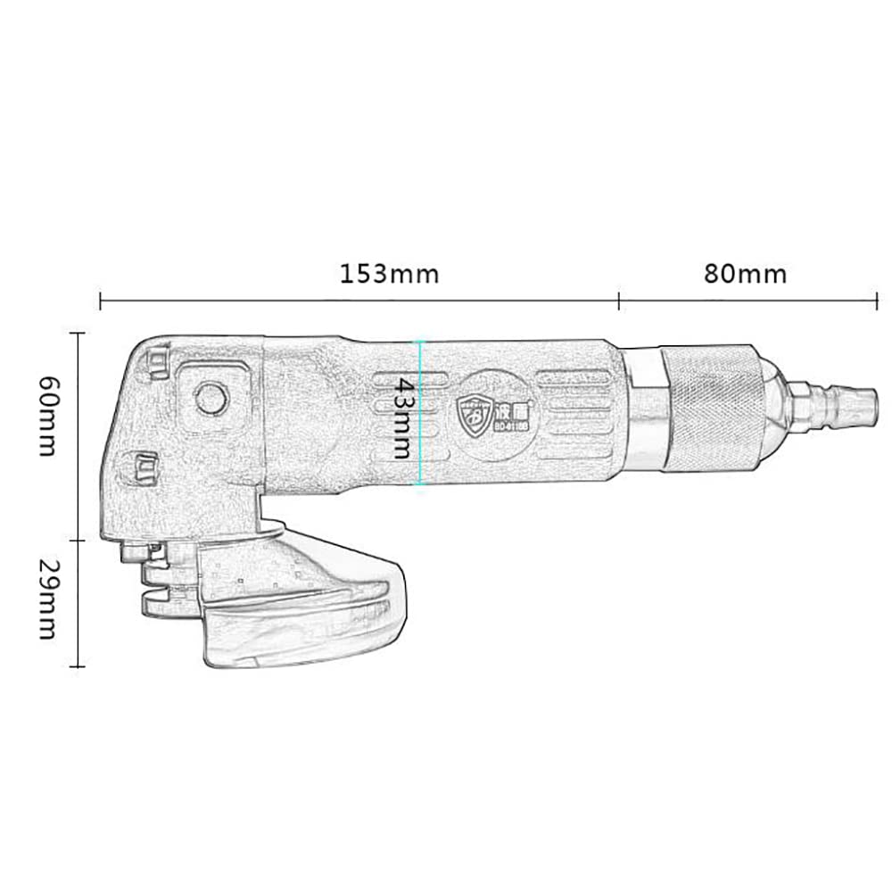 Пневматическая Угловая шлифовальная машина LeTkingok Bd-0118b Диаметр 100 MM Резьба шпинделя M10, фото №7