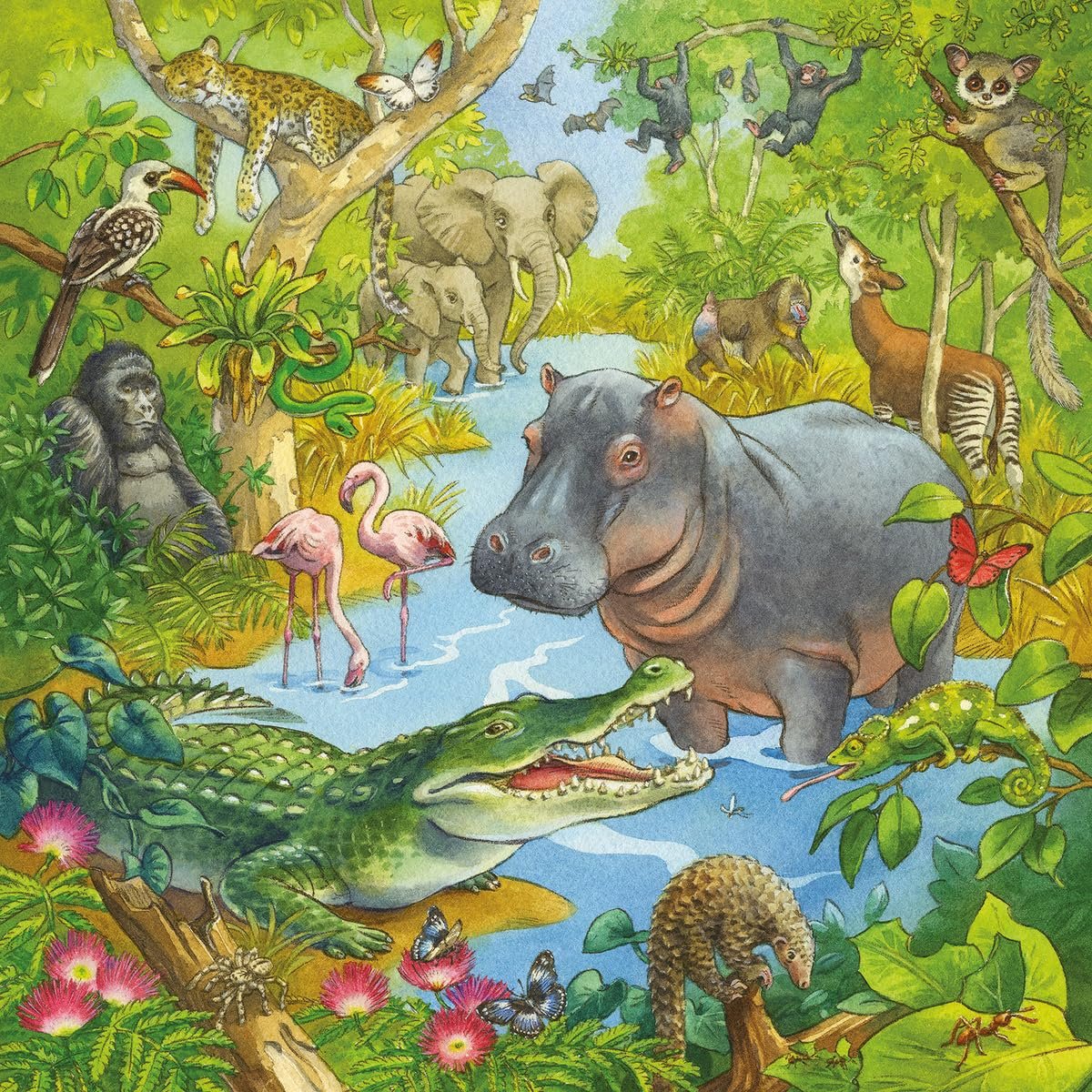 Детский пазл Ravensburger 05180 In the Jungle 3 x 49 элементов от 5 лет, фото №4