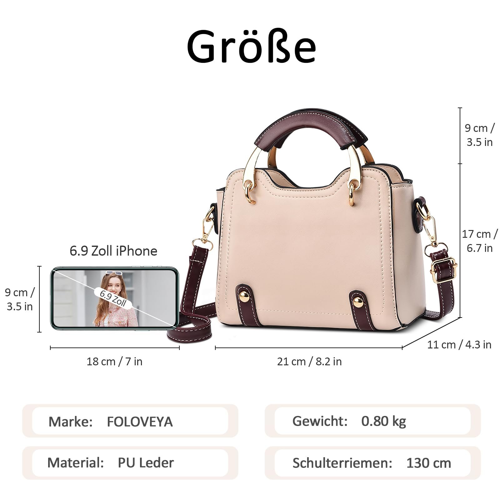 Сумка с верхней ручкой FOLOVEYA Khaki, фото №6