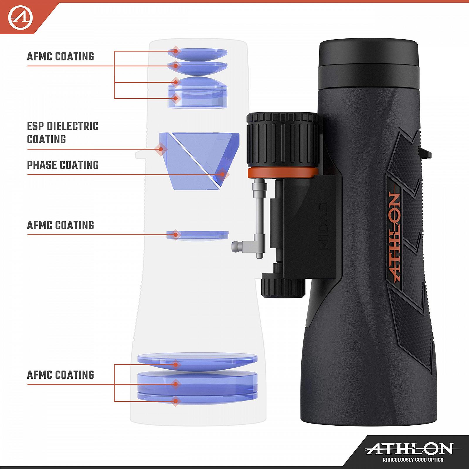 Бінокль Athlon Optics Midas G2 UHD 10x50 З великим виносом зіниці, фото №7
