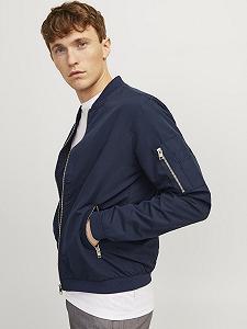 Чоловіча куртка-бомбер JACK & JONES Темно-синій synthetic.ua - Фото 1