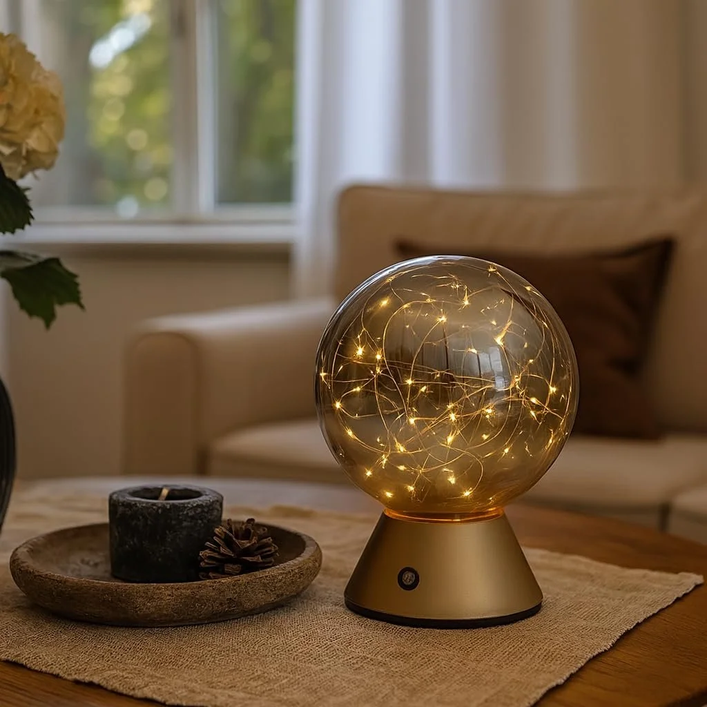 Настільна лампа Luxus Mila Touch LED Акумуляторна Dimmable Золотиста H19 x Ø15, фото №3