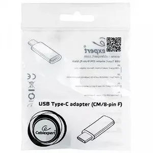 Переходник Type-C to Lightning Cablexpert (A-USB-CM8PF-01) synthetic.ua - Фото 1
