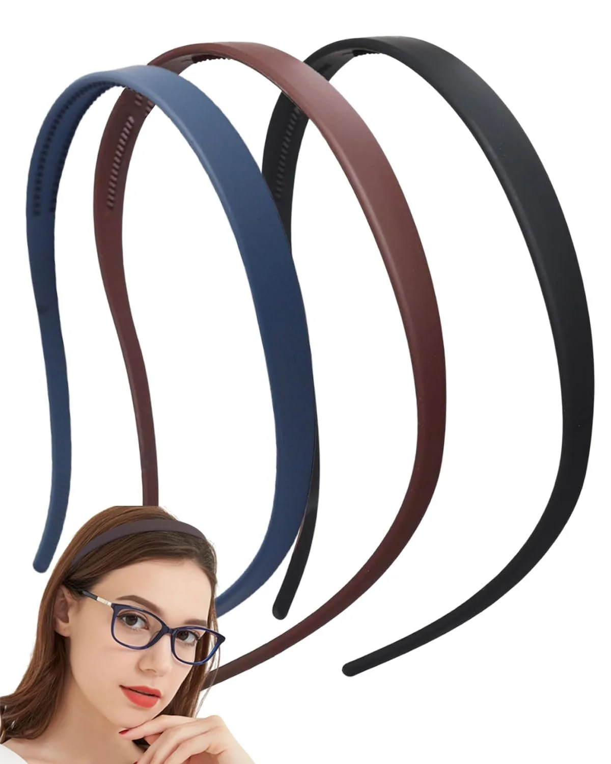 Обруч Serrated Тонкий для волосся, матовий, антиковзкий, фото №1 Обруч Serrated Тонкий для волосся, матовий, антиковзкий, фото №1