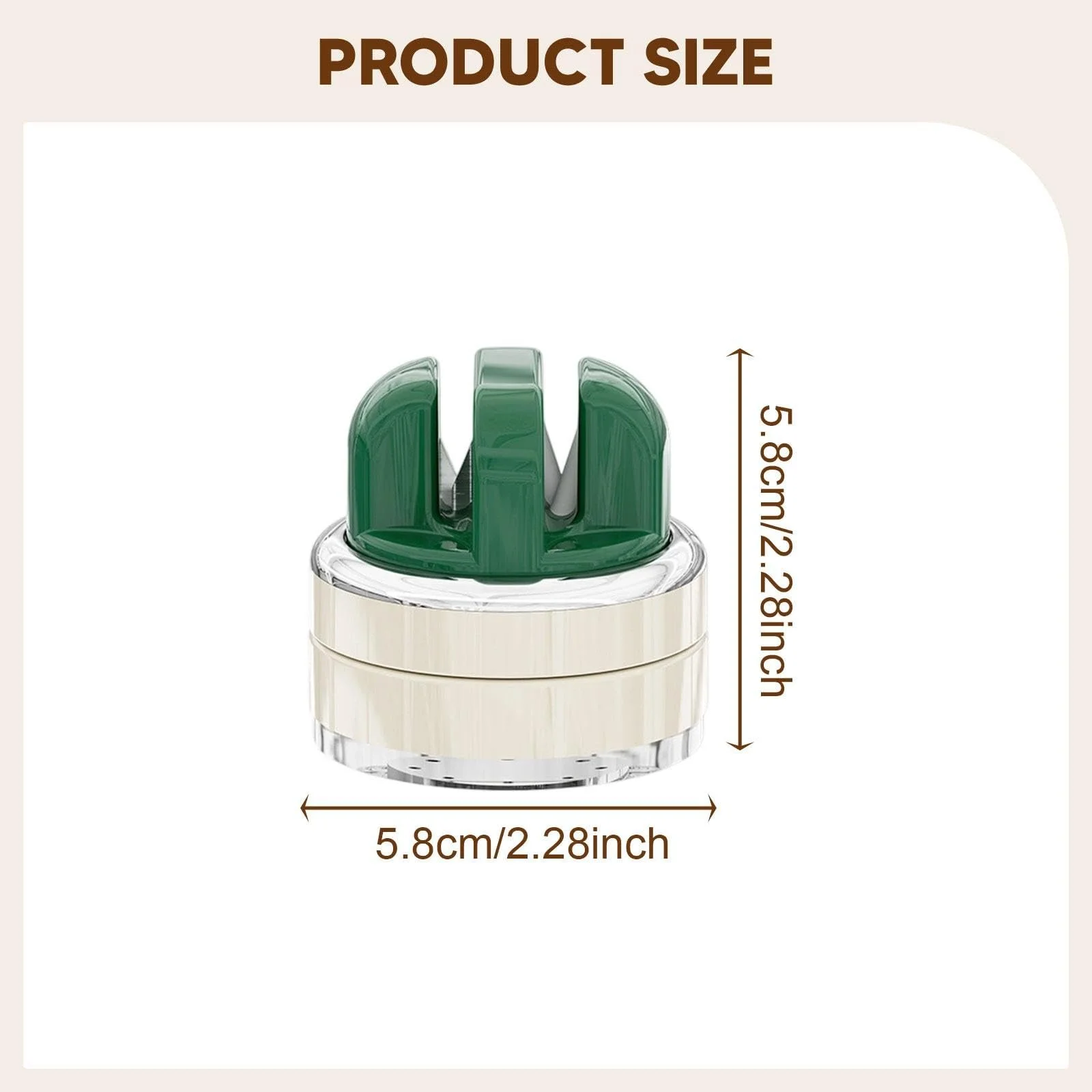 Точилка для кухонних ножів ручна на присосці зелена, фото №5