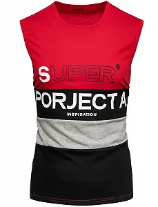 Мужская футболка Recea - Красно-черная - L - Фото 1