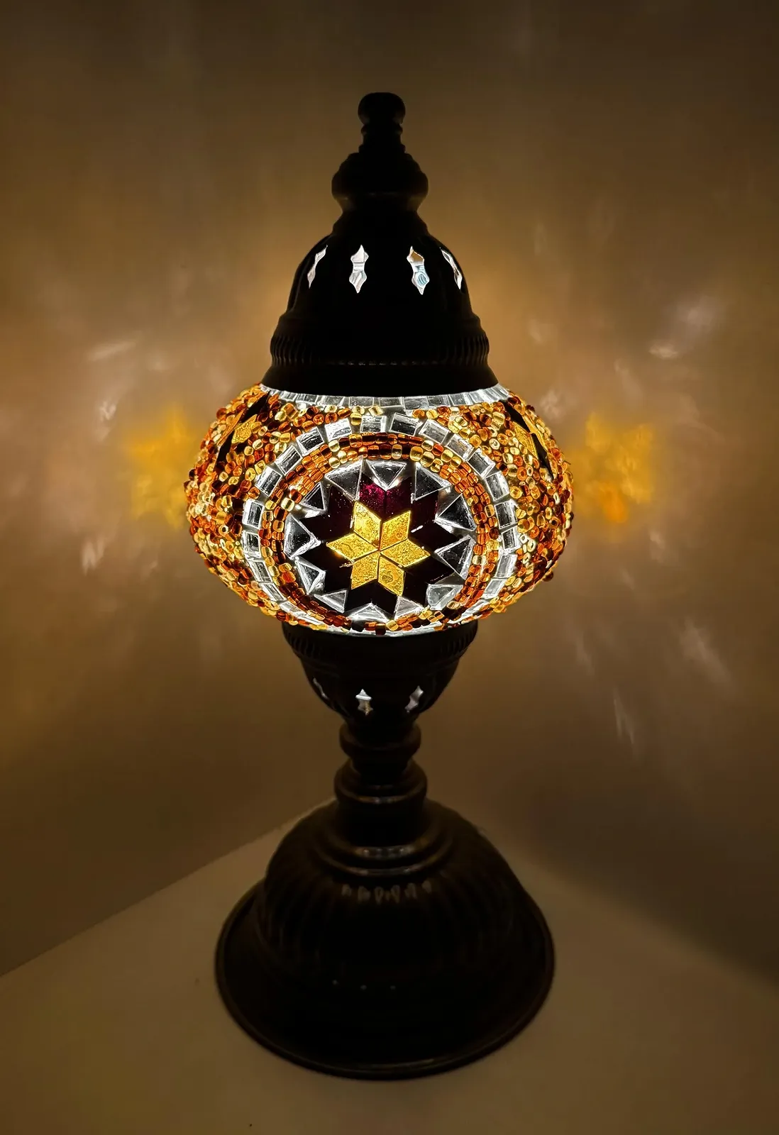 Настільна лампа M Мозаїчна Східна Золотиста, фото №1