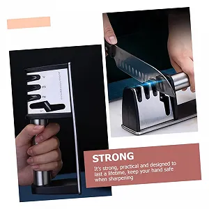 Точилка для ножів та ножиць ручна Ергономічна з нековзною основою synthetic.ua - Фото 1