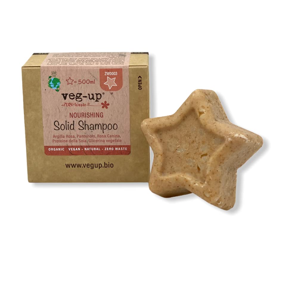 Шампунь Veg-Up Solid Mild Formula на основі олій і масел Зволожуючий та живильний для сухого волосся Органічний Веганський Zero Waste 55 г, фото №1