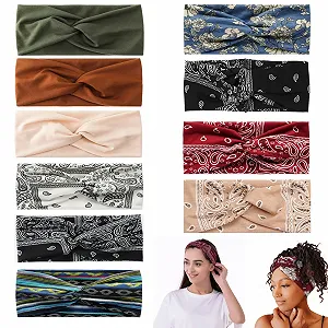 Повязка на голову Лето Богемия Эластичная широкая для волос - Фото 1