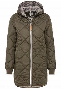 Пальто стьобане camel active Довге стьобане жіноче з ромбовидним стьобанням synthetic.ua - Фото 1