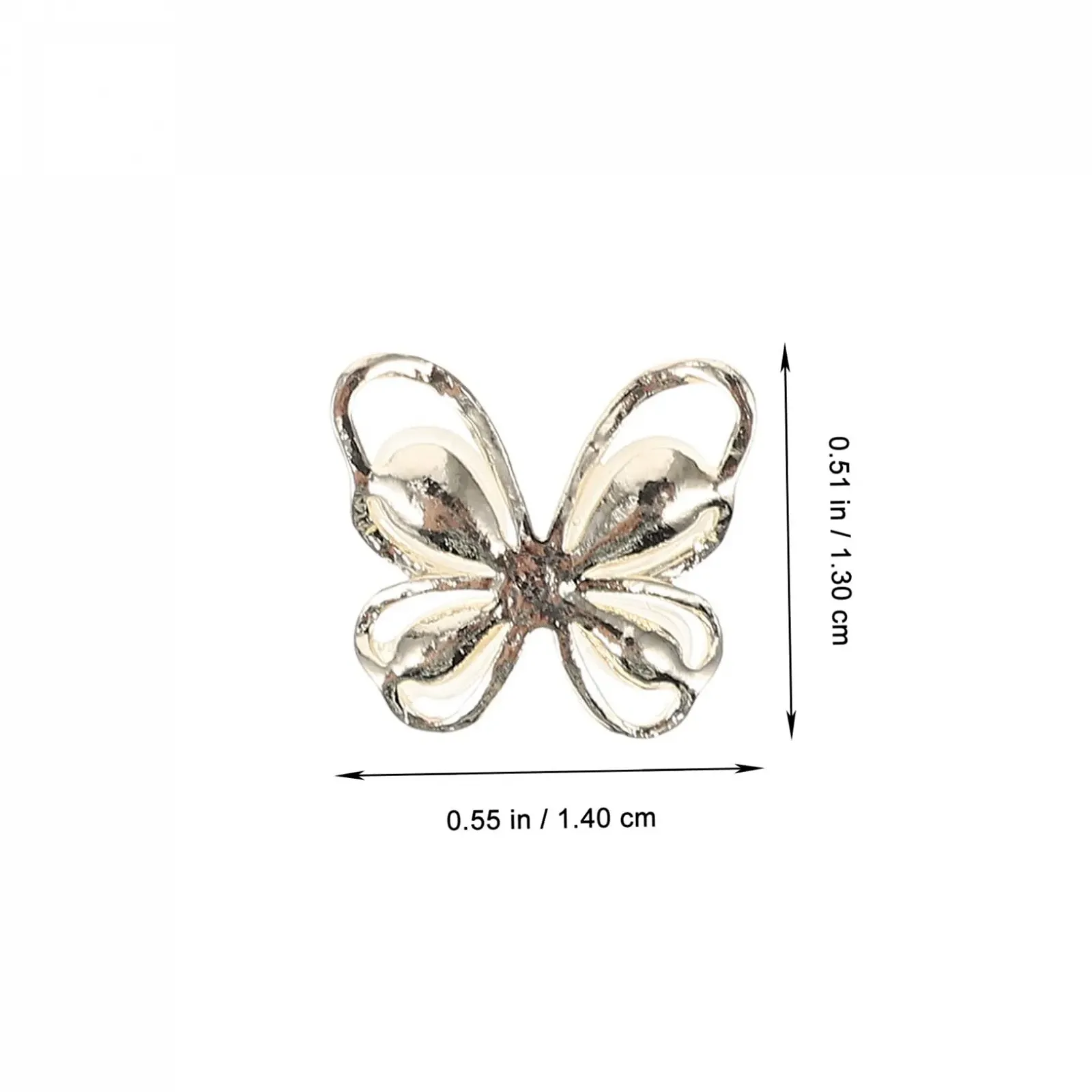 Метелики з котячим оком та стразами, 10 шт, фото №3