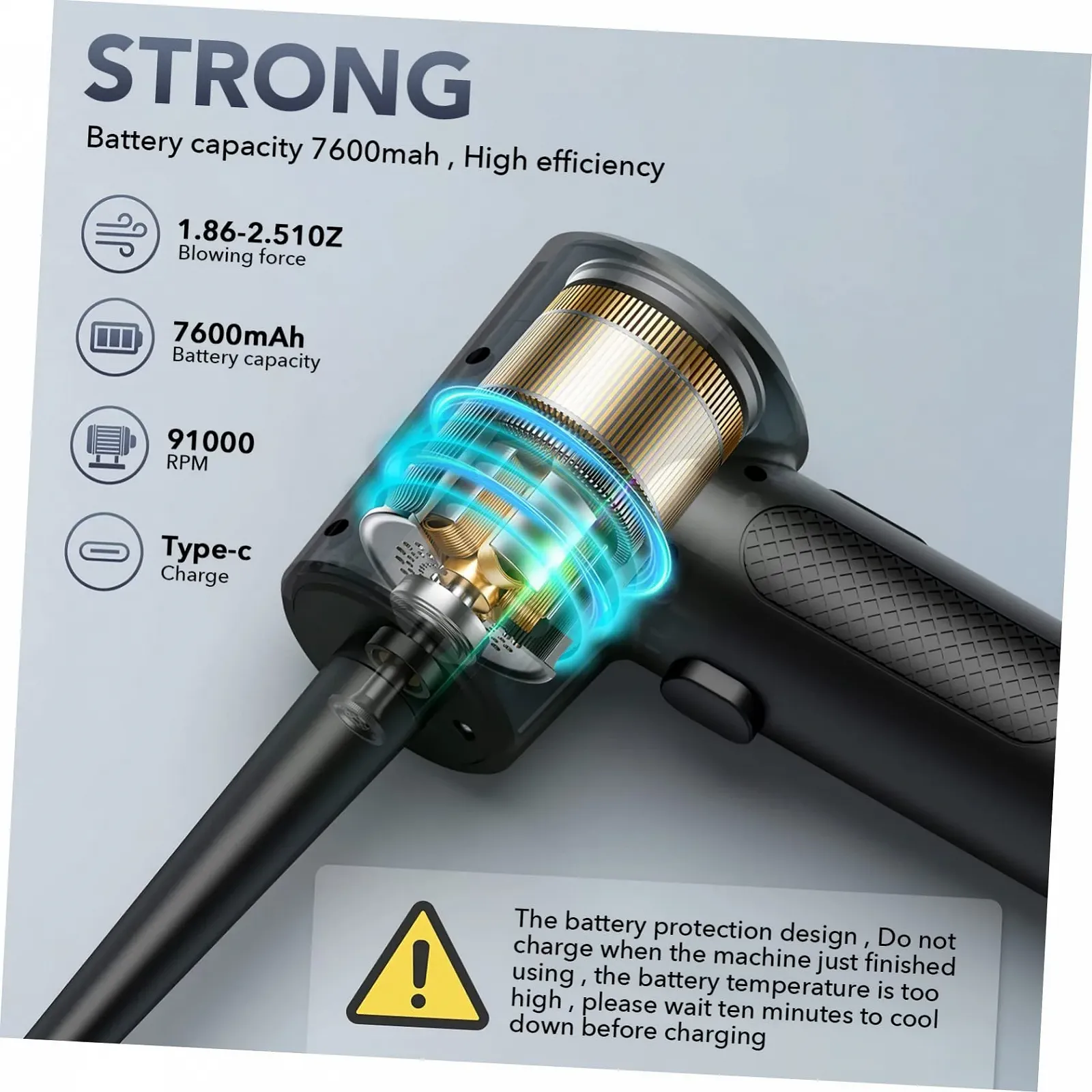 Очисник для комп'ютера Hoement Бездротовий Електричний, фото №4