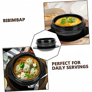 Горшок для бибимбапа VICASKY Керамический Каменный Термостойкий Энергосберегающий Глазурованный synthetic.ua - Фото 1